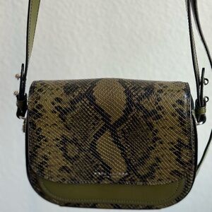 Marc Jacobs Green Snake Print Crossbody Bag
